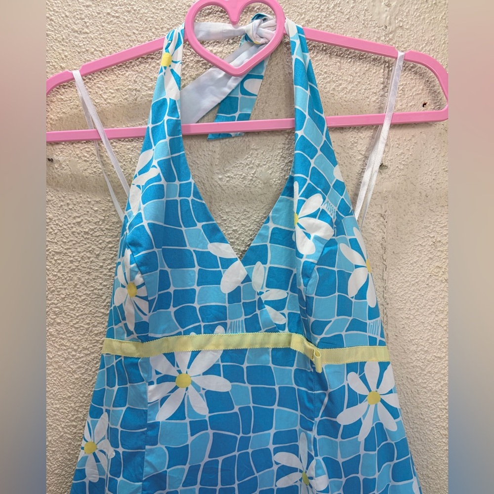 Lilly Pulitzer Daisy Floral Halter Dress Resort Preppy Size 6 - Picture 5 of 6